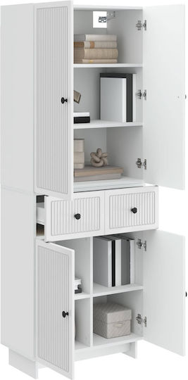 Библиотеки Бели (2 бр.) 66x34.5x90 см