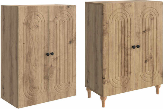 Hängeschrank fürs Wohnzimmer aus Spanplatte Braun 66x34,5x90 cm