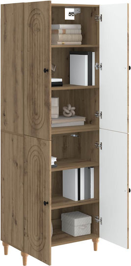 Hängeschrank fürs Wohnzimmer aus Spanplatte Braun 66x34,5x90 cm