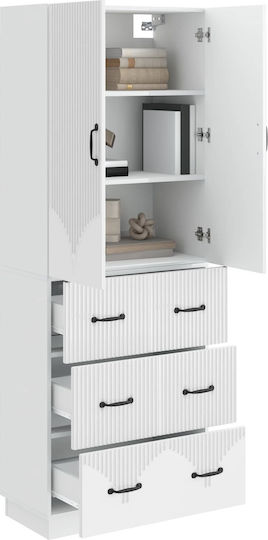 Библиотеки Бели (2 бр) 66x34.5x87 см