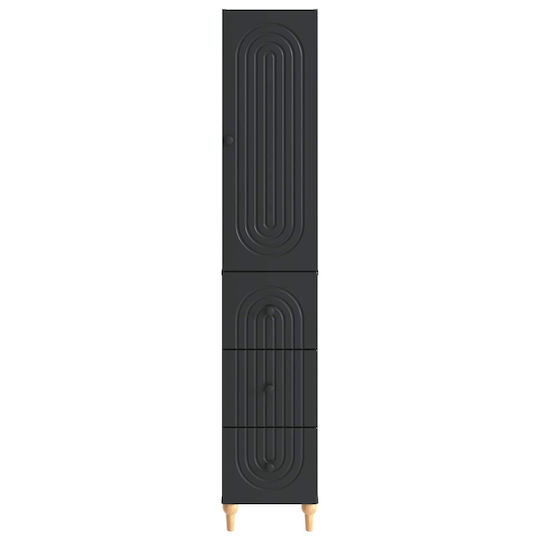 vidaXL Coloană De Baie De Perete M33xA34.5xÎ90cm Neagră