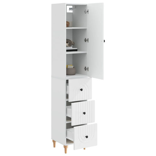 vidaXL Στήλη Μπάνιου Τοίχου Μ33xΒ34.5xΥ90cm Λευκή