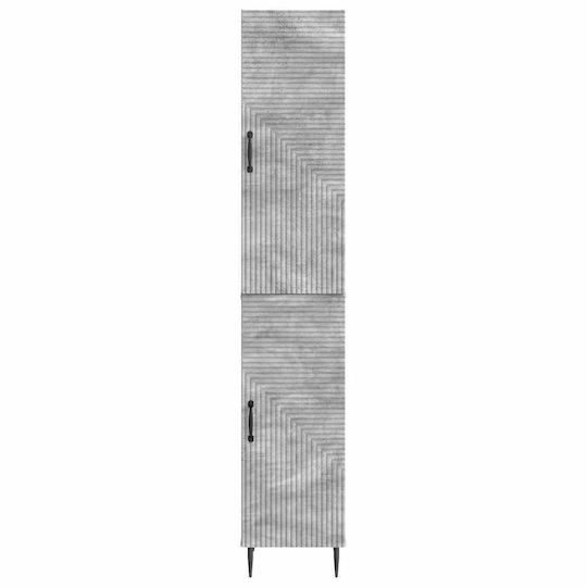 vidaXL Bathroom Column Cabinet Wall Hung M33xL34.5xH89.5cm Gray