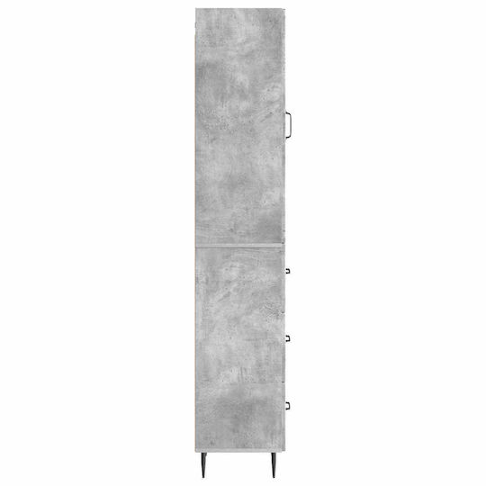 vidaXL Στήλη Μπάνιου Τοίχου Μ33xΒ34.5xΥ90cm Γκρι