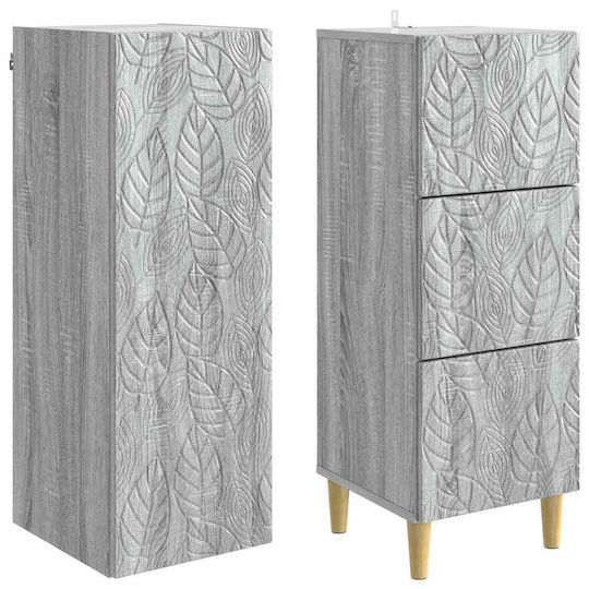 vidaXL Bathroom Column Cabinet Wall Hung M33xD34.5xH90cm Sonoma