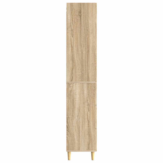 vidaXL Bathroom Column Cabinet Wall Hung W33xD34.5xH90cm Sonoma