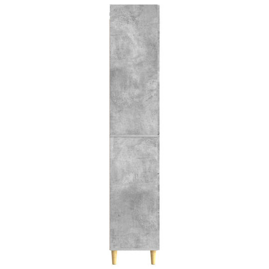 vidaXL Bathroom Column Cabinet Wall Hung M33xD34.5xH90cm Gray