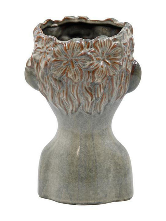 Fylliana Ceramic Green Plant Pot 19x19x29cm