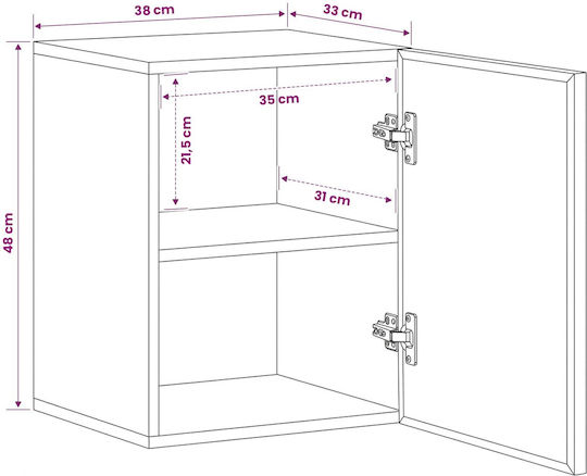 Dulap Suspendat Maro 38x33.5x48 cm