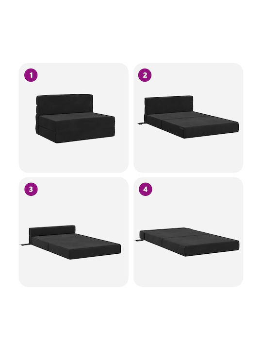 Multifunctional Bean Bag Sofa Black 70x72x60cm