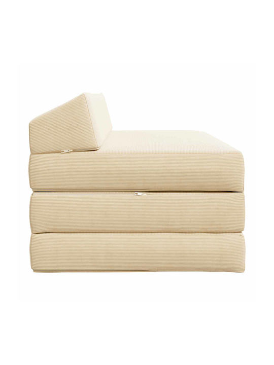 Multifunctional Bean Bag Sofa Cream 120x60x49cm
