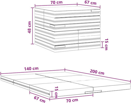 Vielseitiger Sitzsack & Pouf Dunkelgrau 140x67x45cm