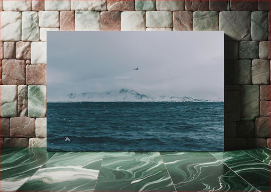 Snow-capped Mountains And Sea Χιονισμένα Βουνά Και Θάλασσα 1 σε Καμβά Snow-capped Mountains And Sea Χιονισμένα Βουνά Και Θάλασσα 1 σε Καμβά