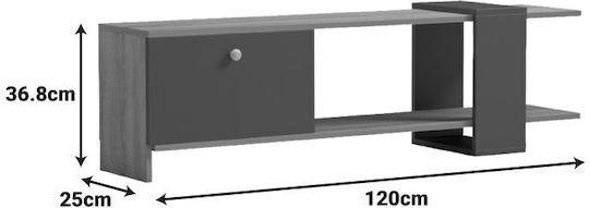 Dulap TV Standi Antracit 120x25x36.8cm