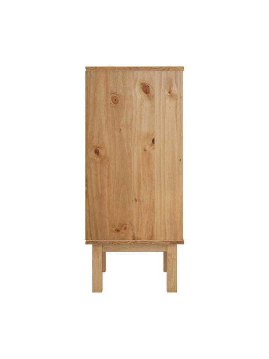 Comodă Dormitor din Lemn Masiv Otta Neagră 45x39x90cm
