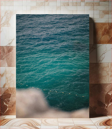 Calm Sea With Floats Ήρεμη Θάλασσα Με Πλωτήρες 1 σε Καμβά Calm Sea With Floats Ήρεμη Θάλασσα Με Πλωτήρες 1 σε Καμβά