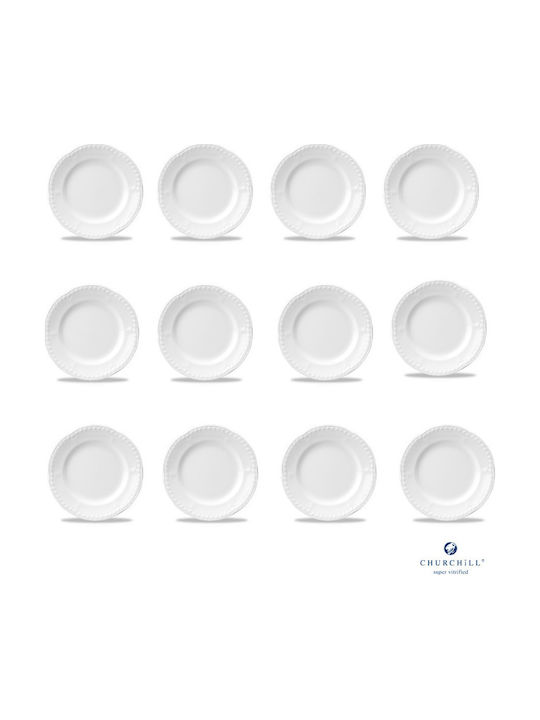 Churchill 1795 Shallow Serving Plate Porcelain White 16.5cm 12 Pieces
