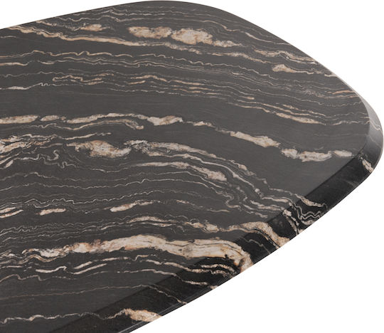 Трапезна Маса За Градина И Тераса Polywood С Метална Рамка Rodden Черна 146x94x75см
