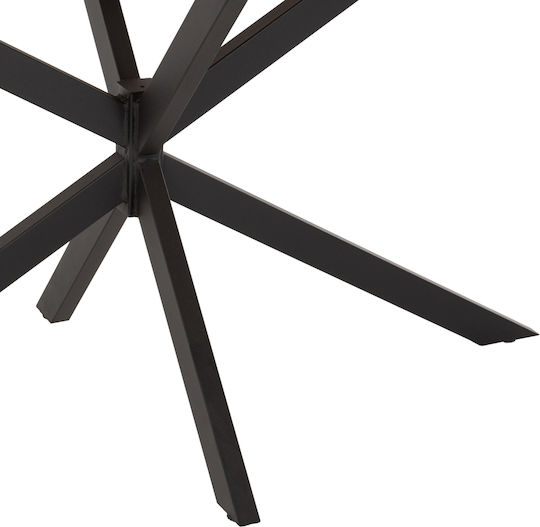 Трапезна Маса За Градина И Тераса Polywood С Метална Рамка Rodden Черна 146x94x75см