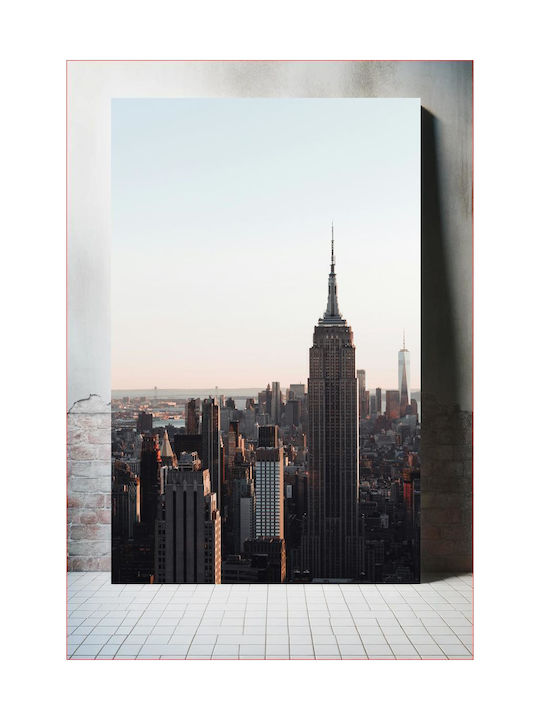 Gemälde New York City Skyline bei Dämmerung Ο Ορίζοντας Νέας Υόρκης στο Σούρουπο 70x100