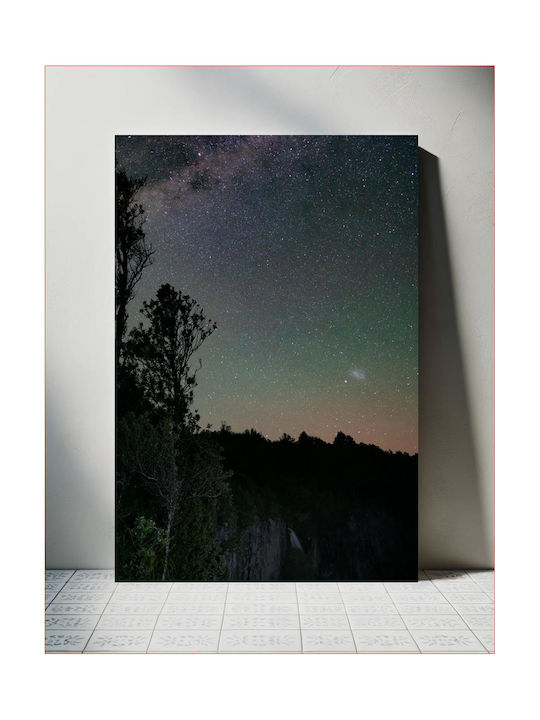Panou Cerul Nocturn Stele Copaci 70x100