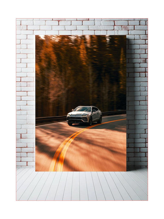 Панел Sport Car On Winding Road Спортно Автомобил На Витиеват Път 70x100