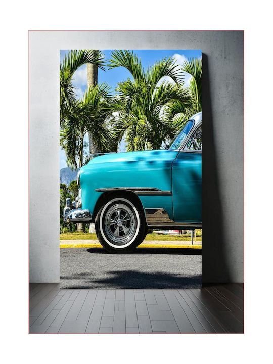 Панел Vintage Car Палми Vintage Автомобил Финикови Дървета 60x90