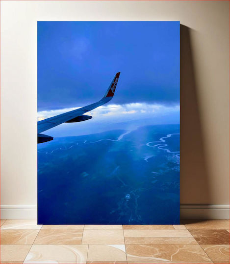 Airplane Wing Over Scenic Landscape Πτέρυγα Αεροπλάνου Πάνω Από Το Γραφικό Τοπίο 1 σε Καμβά Airplane Wing Over Scenic Landscape Πτέρυγα Αεροπλάνου Πάνω Από Το Γραφικό Τοπίο 1 σε Καμβά