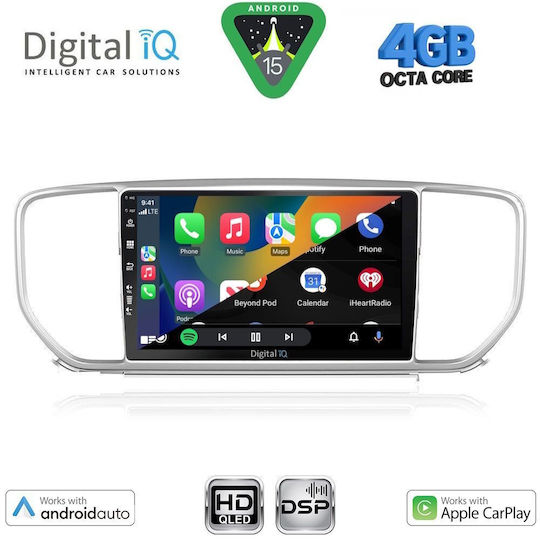 Digital IQ Ηχοσύστημα Αυτοκινήτου για Kia Sportage 2018-2021 (Bluetooth/USB/WiFi/GPS/Apple-Carplay/Android-Auto) με Οθόνη Αφής 9"