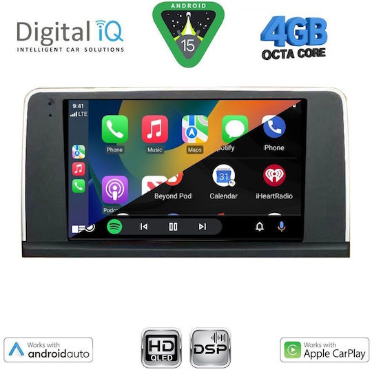 Digital IQ Ηχοσύστημα Αυτοκινήτου για BMW X5 (E70) / X6 (E71) 2006-2009 (Bluetooth/USB/WiFi/GPS/Apple-Carplay/Android-Auto) με Οθόνη Αφής 9"