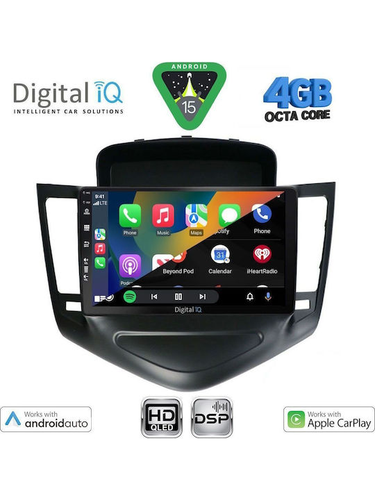 Digital IQ Car Audio System for Chevrolet Cruze 2008-2012 Bluetooth USB WiFi GPS Apple CarPlay Android Auto with 9" Touch Screen