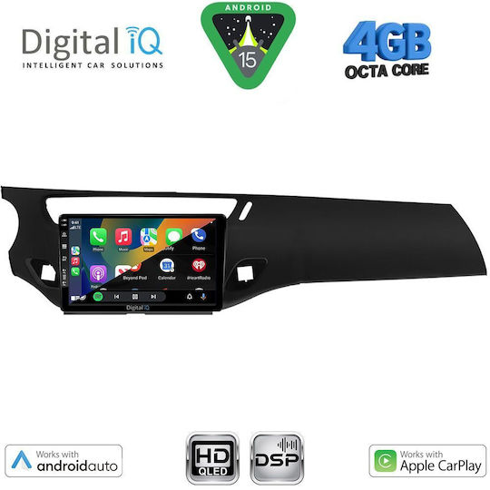 Digital IQ Ηχοσύστημα Αυτοκινήτου για Citroen C3 / DS3 2009-2016 (Bluetooth/USB/WiFi/GPS/Apple-Carplay/Android-Auto) με Οθόνη Αφής 9"