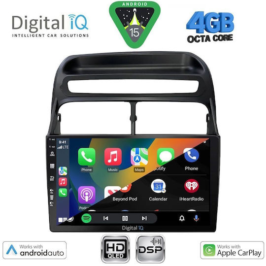 Digital IQ Ηχοσύστημα Αυτοκινήτου για Fiat Linea 2007-2011 (Bluetooth/USB/WiFi/GPS/Apple-Carplay/Android-Auto) με Οθόνη Αφής 9"