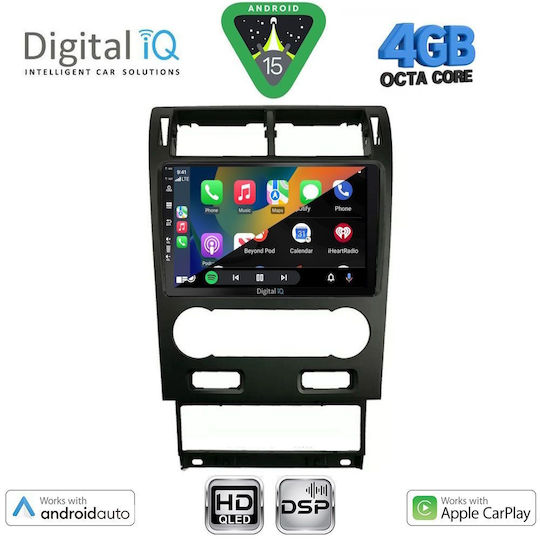 Digital IQ Автомобилна Аудио Система за Ford Mondeo 2003-2006 Bluetooth USB Вграден Wi-Fi GPS Apple CarPlay Android Auto с Touch Screen 9"