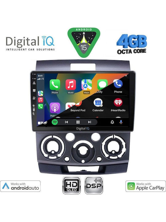 Digital IQ Car Audio System for Ford Ranger Mazda BT-50 2006-2011 Bluetooth USB WiFi GPS Apple CarPlay Android Auto with 9" Touch Screen