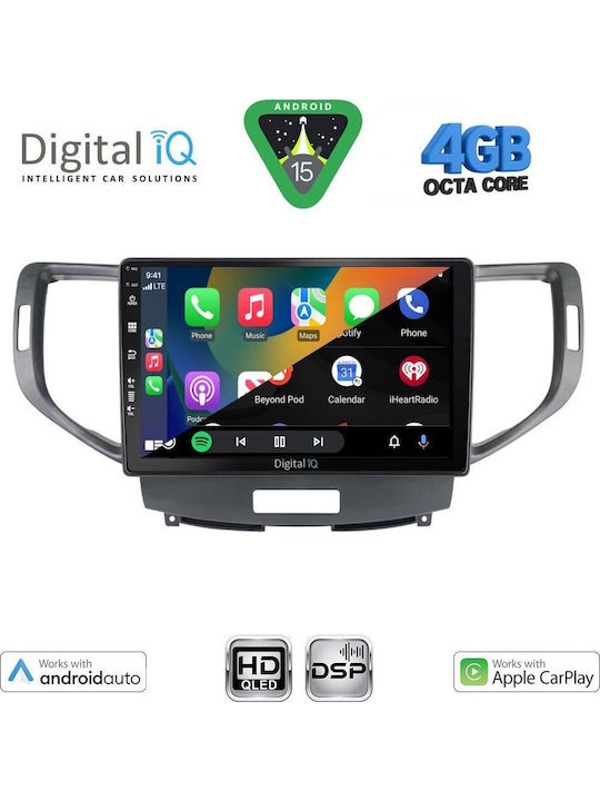 Digital IQ Car Audio System for Honda Accord 2008-2013 Bluetooth USB WiFi GPS Apple CarPlay Android Auto with 9" Touch Screen