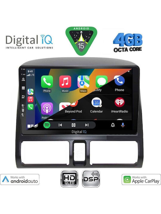 Digital IQ Car Audio System for Honda CR-V 1996-2006 with Clima (Bluetooth/USB/WiFi/GPS/Apple CarPlay/Android Auto) with 9" Touch Screen
