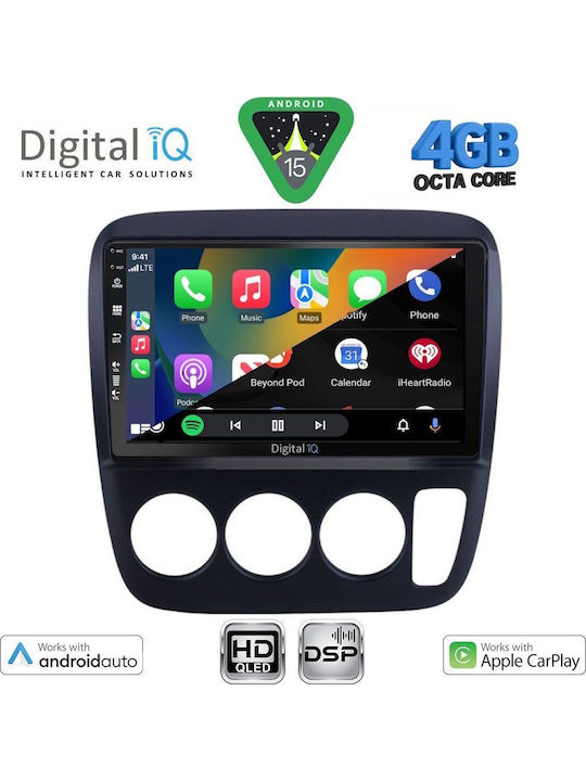 Digital IQ Car Audio System for Honda CR-V 1996-2006 with A/C (Bluetooth/USB/Wi-Fi/GPS/Apple CarPlay/Android Auto) with 9" Touch Screen