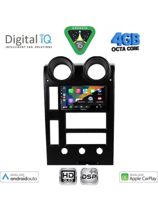 Digital IQ Car Audio System Hummer H2 2001-2007 Bluetooth USB WiFi GPS Apple CarPlay Android Auto with 9" Touch Screen