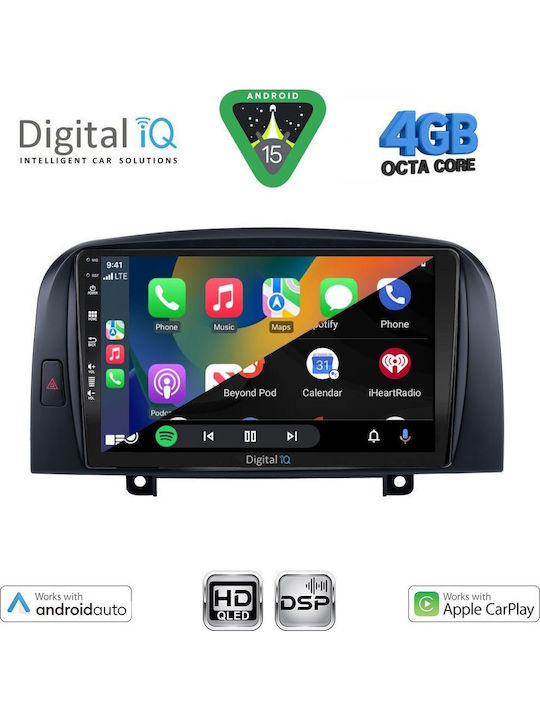 Digital IQ Car Audio System for Hyundai Sonata 2006-2009 Bluetooth USB WiFi GPS Apple CarPlay Android Auto with 9" Touch Screen