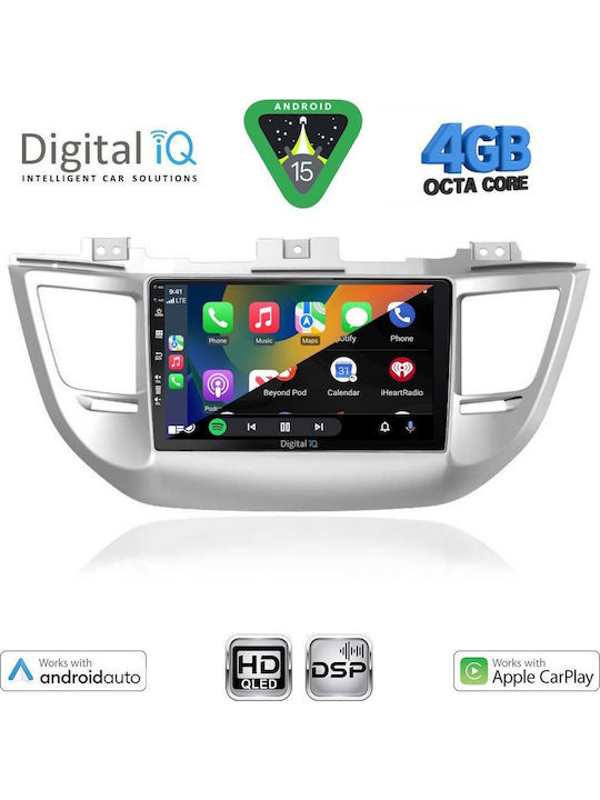 Digital IQ Car Audio System for Hyundai Tucson 2015-2019 (Bluetooth/USB/WiFi/GPS/Apple CarPlay/Android Auto) with 9" Touch Screen