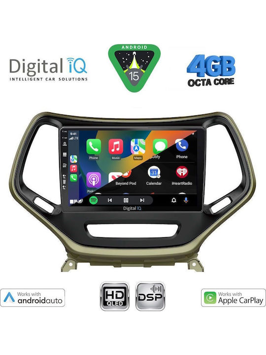 Digital IQ Car Audio System for Jeep Cherokee 2014 with Touch Screen 10" DIGITAL IQ BXF 16273 CPAA Bluetooth USB Wi-Fi GPS Apple CarPlay Android Auto