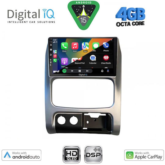 Digital IQ Car Audio System for Jeep Cherokee / Liberty 2002-2007 Bluetooth USB WiFi GPS Apple CarPlay Android Auto with 9" Touch Screen