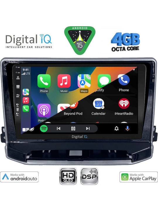 Digital IQ Auto-Audiosysteme für Jeep Compass 2022 Bluetooth USB Eingebautes Wi-Fi GPS Apple CarPlay Android Auto mit 10 Zoll Touchscreen