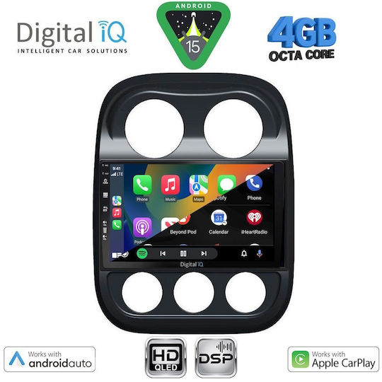 Digital IQ Ηχοσύστημα Αυτοκινήτου για Jeep Compass / Patriot 2007-2016 (Bluetooth/USB/WiFi/GPS/Apple-Carplay/Android-Auto) με Οθόνη Αφής 10"
