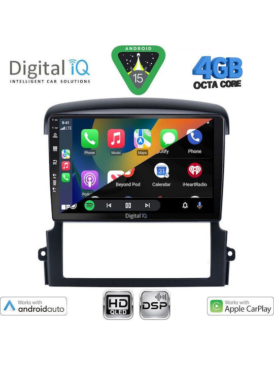 Digital IQ Car Audio System for Kia Sorento 2006-2009 Bluetooth USB WiFi GPS Apple CarPlay Android Auto with 9" Touch Screen