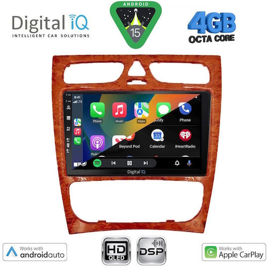 Digital IQ Ηχοσύστημα Αυτοκινήτου για Mercedes-Benz C Class 1999-2004 (Bluetooth/USB/WiFi/GPS/Apple-Carplay/Android-Auto) με Οθόνη Αφής 9"