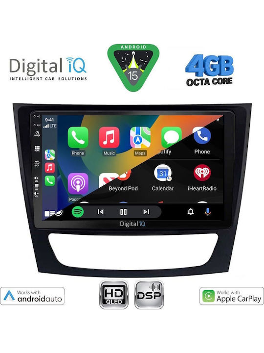 Digital IQ Auto-Audiosystem für Mercedes-Benz E Klasse / CLS Klasse 2003-2009 Bluetooth USB Eingebautes Wi-Fi GPS Apple CarPlay Android Auto mit Touchscreen 9"