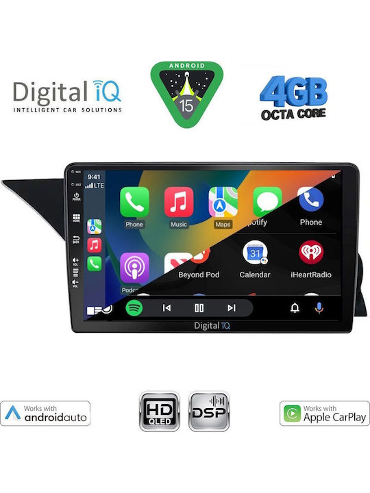 Digital IQ Car Audio System for Mercedes-Benz GLK 2008-2012 Bluetooth USB WiFi GPS Apple CarPlay Android Auto with 9" Touch Screen