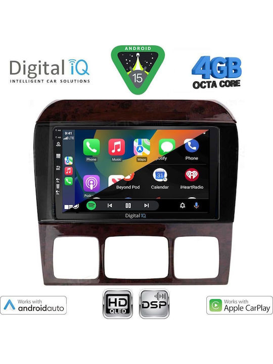 Digital IQ Car Audio System for Mercedes-Benz S Class 1998-2005 Bluetooth USB WiFi GPS Apple CarPlay Android Auto with 9" Touch Screen
